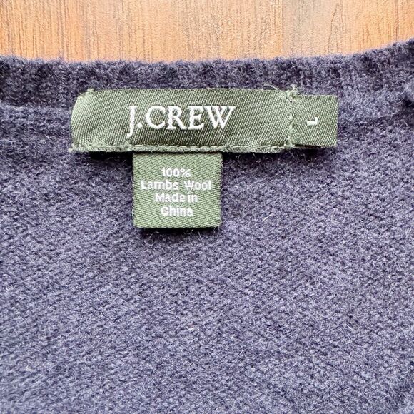 J Crew 100% Lambs Wools Mens‎ Argyle Sweater Vest Sz L Academia Preppy Classic - Picture 6 of 15